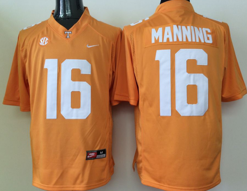 NCAA Youth Tennessee Volunteers Orange #16 Manning yellow jerseys
